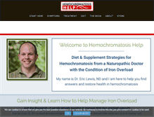 Tablet Screenshot of hemochromatosishelp.com